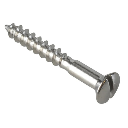 ForgeFix Multi-Purpose Screw SL Raised Head Chrome Plated 4.0 x 30mm ForgePack