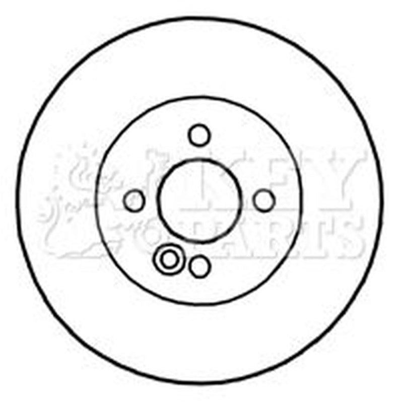 Key Parts 2 x Vented Front Brake Discs KBD4732