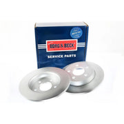 Borg & Beck 2 x Solid Rear Brake Discs BBD4476