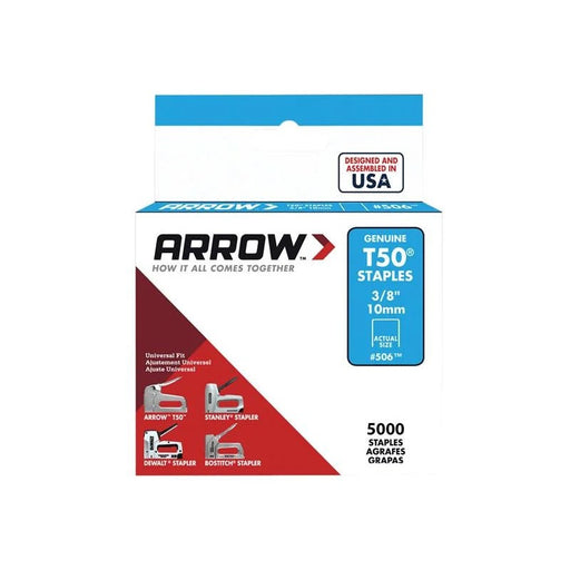 Arrow T50 Staples 10mm (3/8in) (Bulk Pack 5000) - A506IP