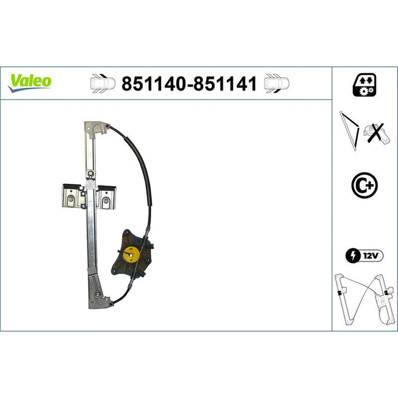 Valeo Electric Window Regulator Lifter Right Front 851141