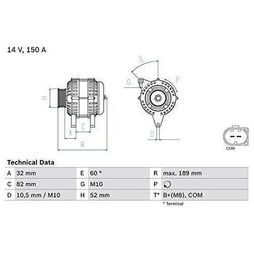 Bosch Reman Alternator 4809 0986048090 Bosch  - Town Parts