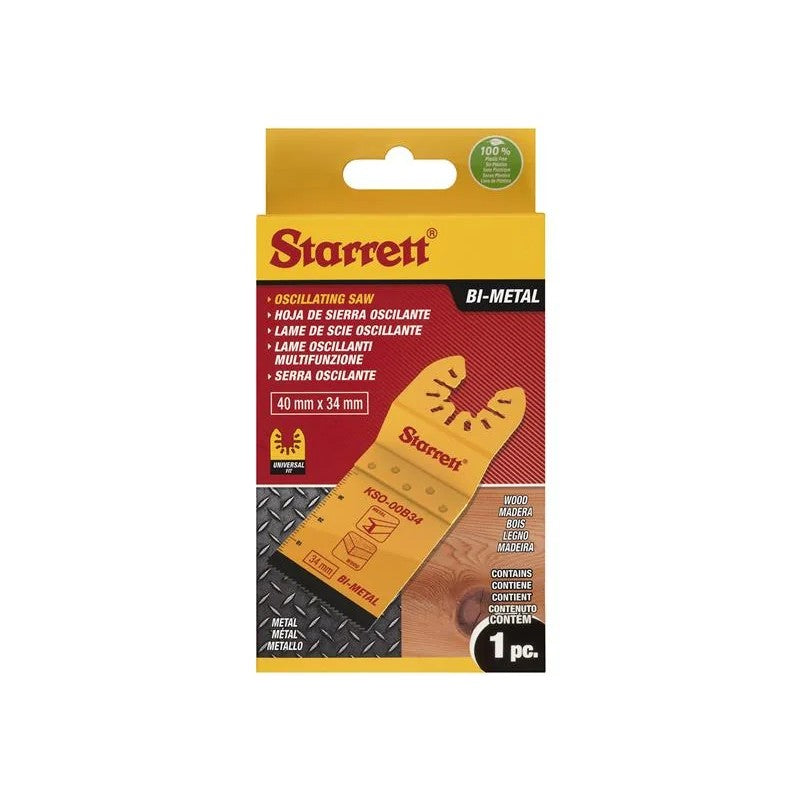 Starrett KSO-00B34 Plunge Bi-metal Oscillating Blade 40 x 34mm x 18 TPI