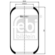 Febi Air Suspension Bellow 243mm 20661