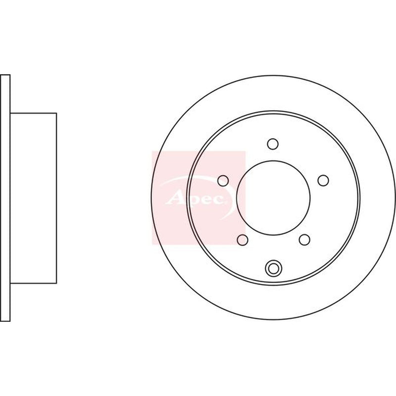 Apec 2 x Solid Rear Brake Discs DSK2667