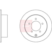 Apec 2 x Solid Rear Brake Discs DSK2667
