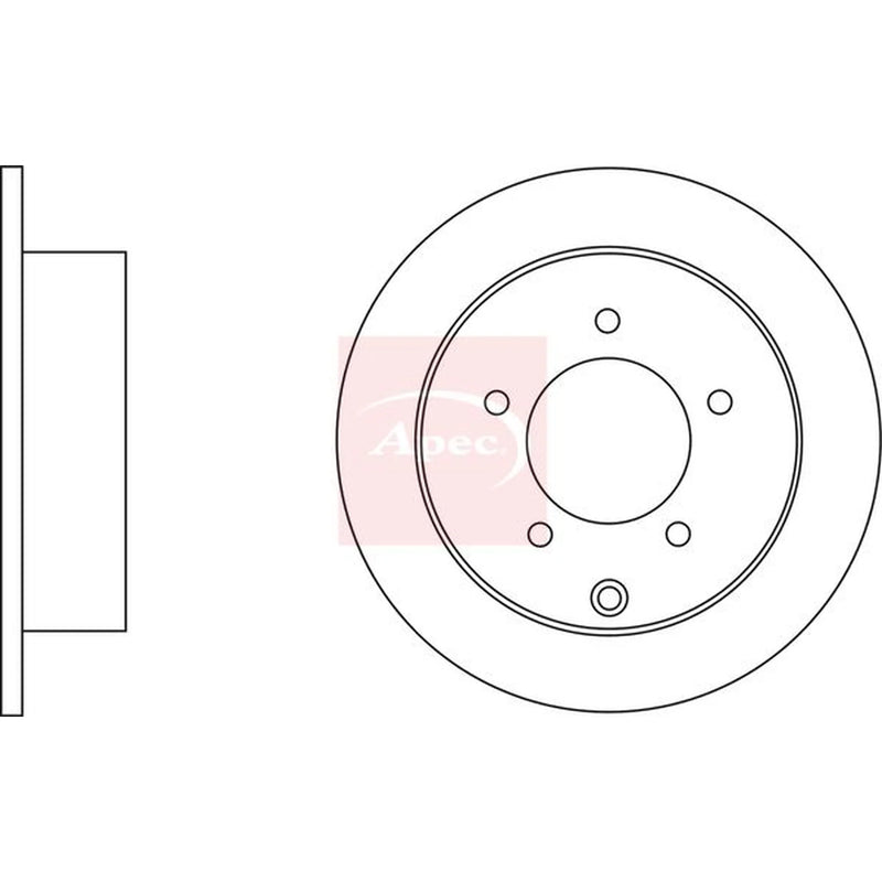 Apec 2 x Solid Rear Brake Discs DSK2667