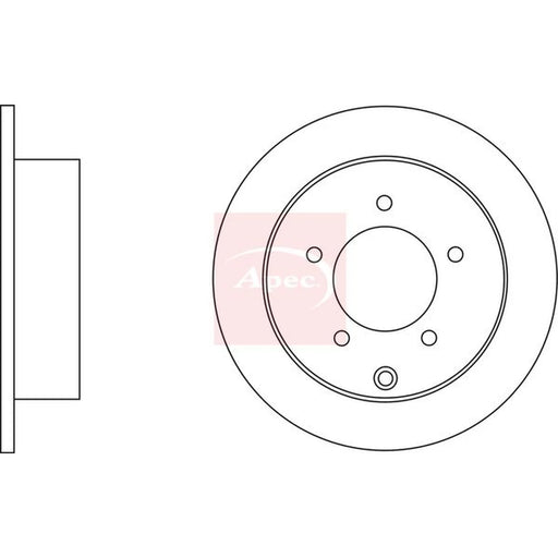 Apec 2 x Solid Rear Brake Discs DSK2667