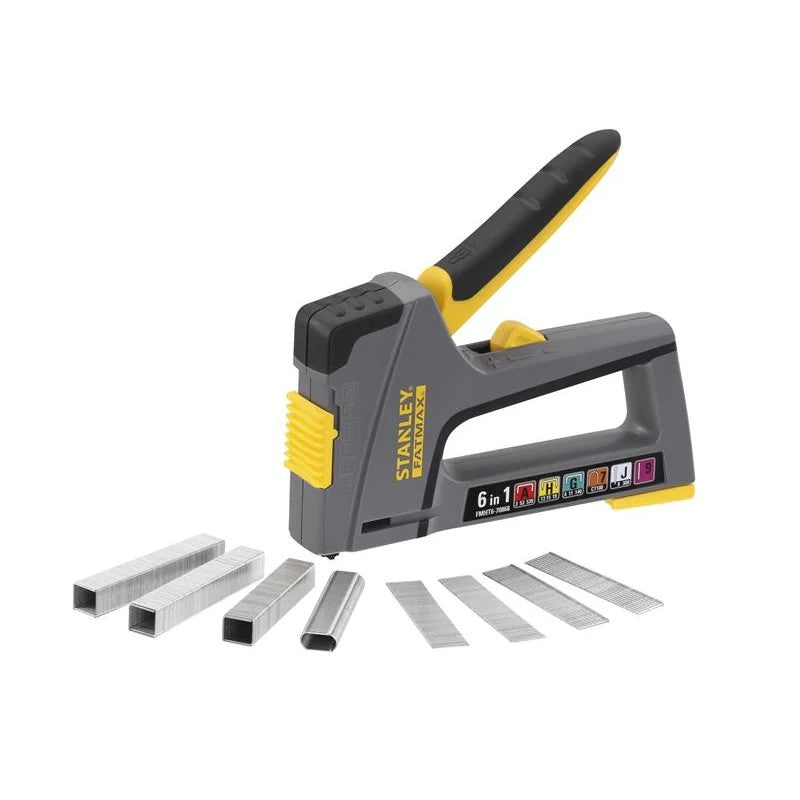 STANLEY® Hand Tools FATMAX® 6-in-1 Multi-Purpose Plastic Staple and Brad Nail