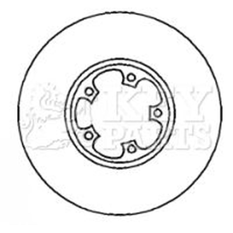 Key Parts 2 x Vented Front Brake Discs KBD4241