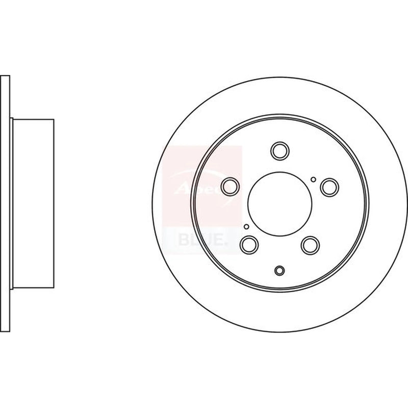 Apec 2 x Solid Rear Brake Discs SDK6612