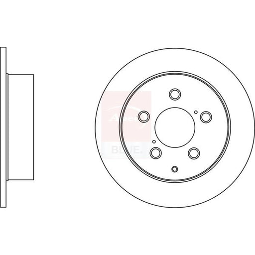 Apec 2 x Solid Rear Brake Discs SDK6612
