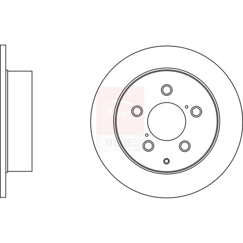 Apec 2 x Solid Rear Brake Discs SDK6612