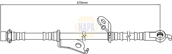 NAPA Brake Hydraulic Hose Line Front Right
