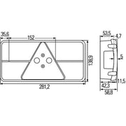 Hella Tail Light / Lamp PY21W Left 2VB 341 032-111