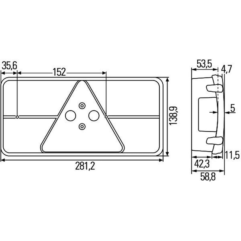 Hella Tail Light / Lamp PY21W Left 2VB 341 032-111