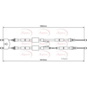 Apec Handbrake Cable Left Rear CAB1147