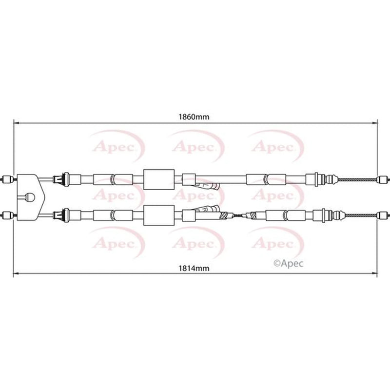 Apec Handbrake Cable Left Rear CAB1147