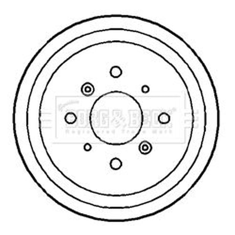 Borg & Beck Brake Drum Assembly Rear BBR7175