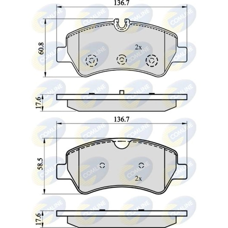 Comline 4 x Rear Brake Pad Set CBP02143