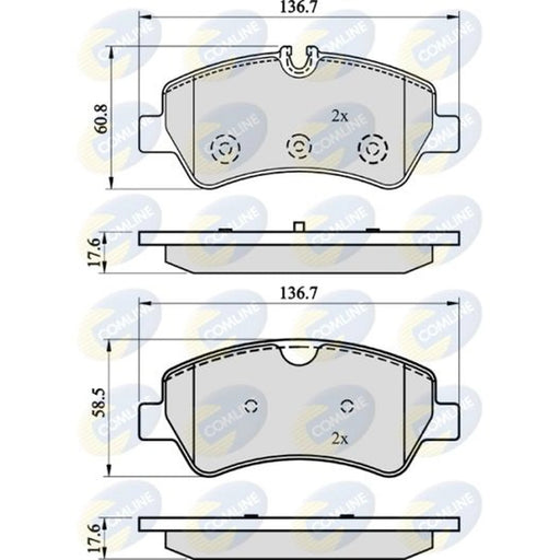 Comline 4 x Rear Brake Pad Set CBP02143