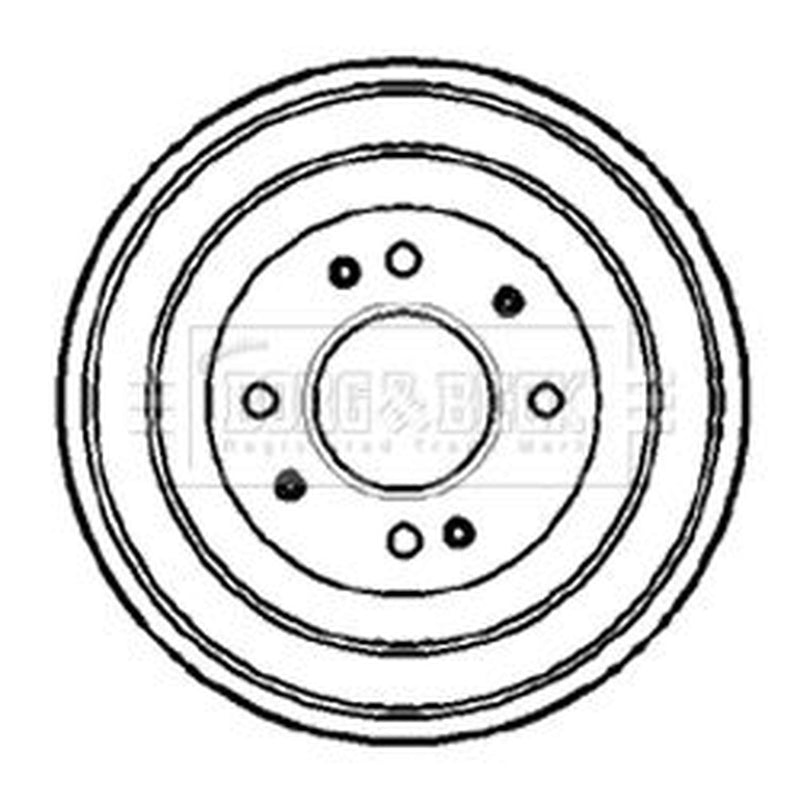 Borg & Beck Brake Drum Assembly Rear BBR7078