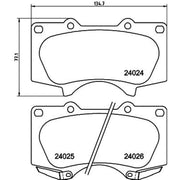 Mintex Front Brake Pad Set MDB2984