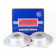 Borg & Beck 2 x Solid Rear Brake Discs BBD5253