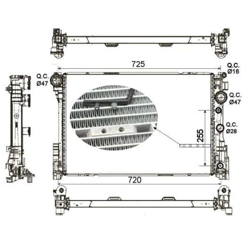NRF Engine Radiator 53141