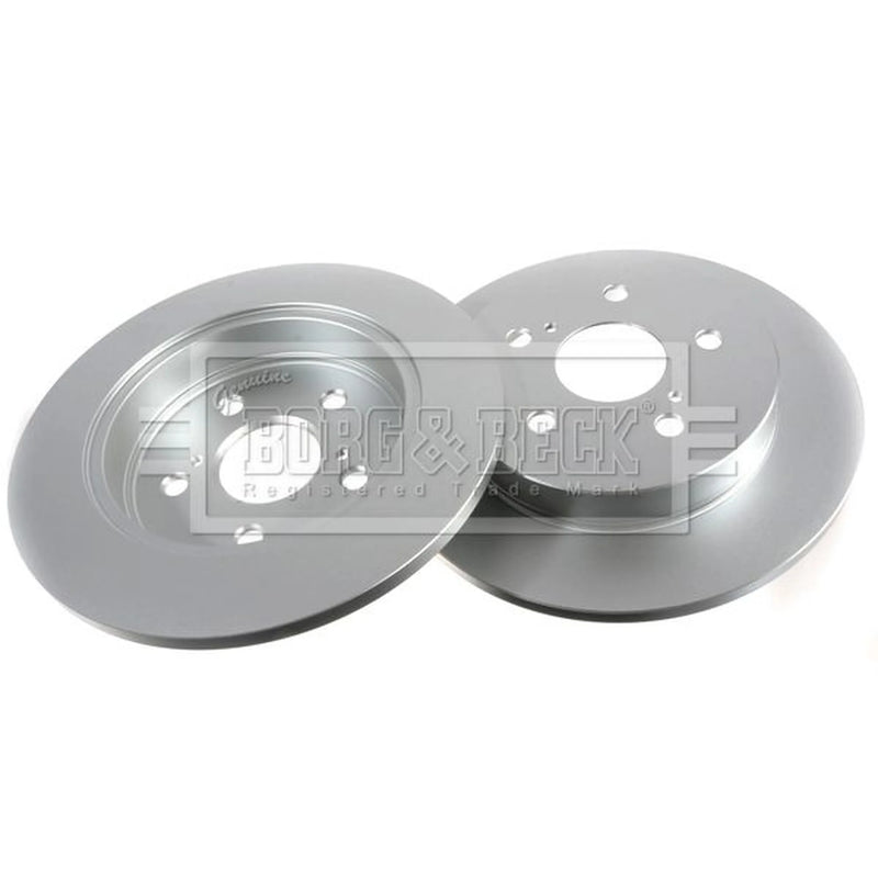 Borg & Beck 2 x Solid Rear Brake Discs BBD5433
