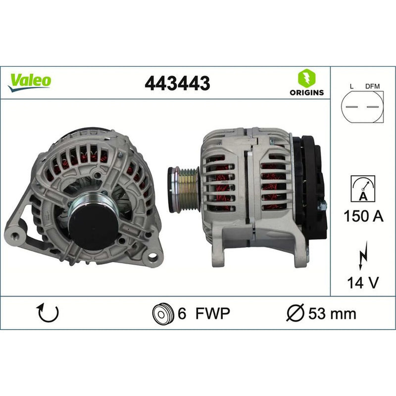 Valeo Car Alternator 12V 443443
