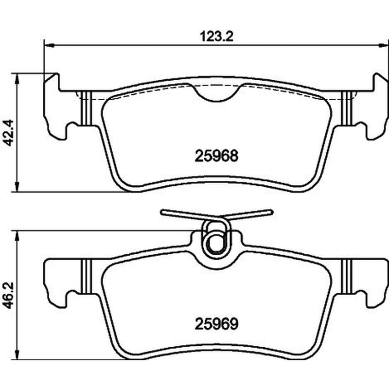 DON Rear Brake Pad Set PCP2008