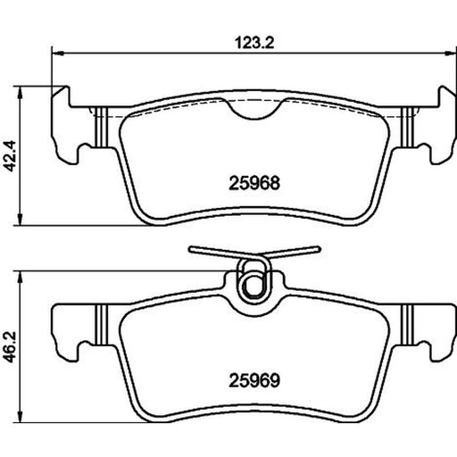 DON Rear Brake Pad Set PCP2008