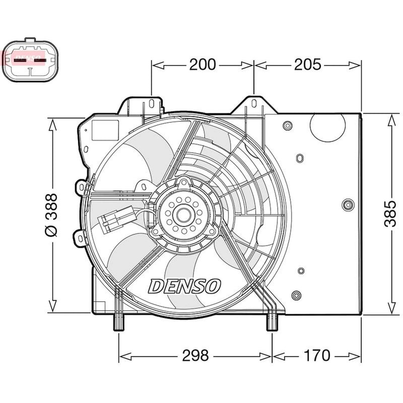 Denso Engine Cooling Fan DER21024