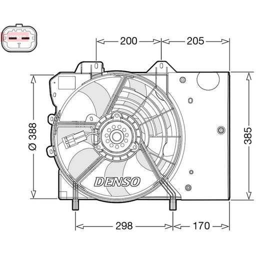 Denso Engine Cooling Fan DER21024