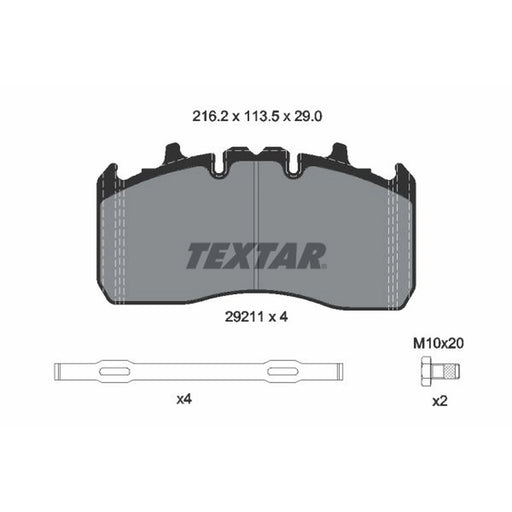 Textar Brake Pad Set 2921101
