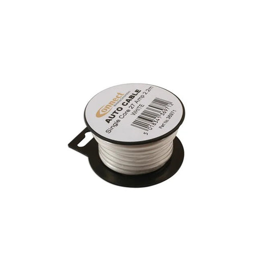 Connect Mini Reel Automotive Cable 27A White 2.2m - CPL
