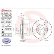 Brembo 2 x Front Brake Discs 09.B463.11
