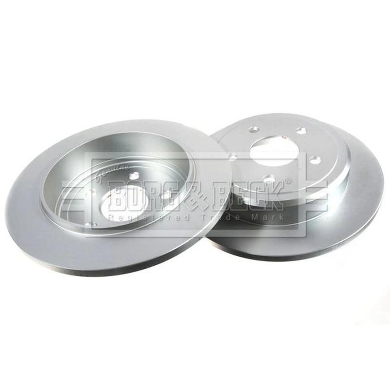 Borg & Beck 2 x Solid Rear Brake Discs BBD4661