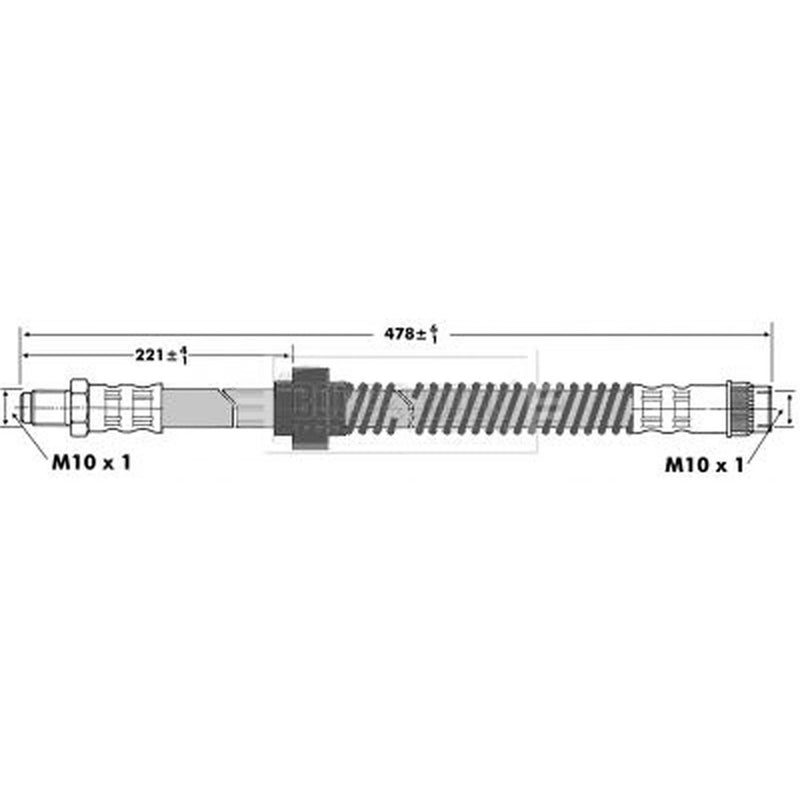 Borg & Beck Brake Hydraulic Hose Line Front Left BBH6935