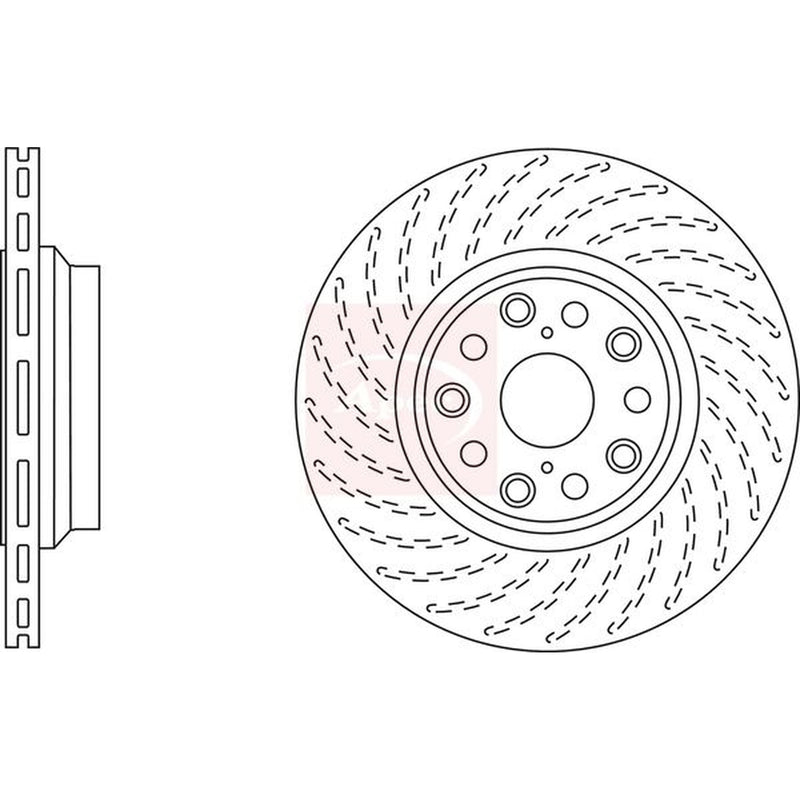 Apec 2 x Vented Rear Brake Discs DSK2831