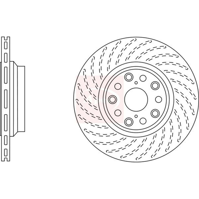 Apec 2 x Vented Rear Brake Discs DSK2831