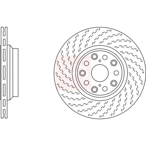 Apec 2 x Vented Rear Brake Discs DSK2831
