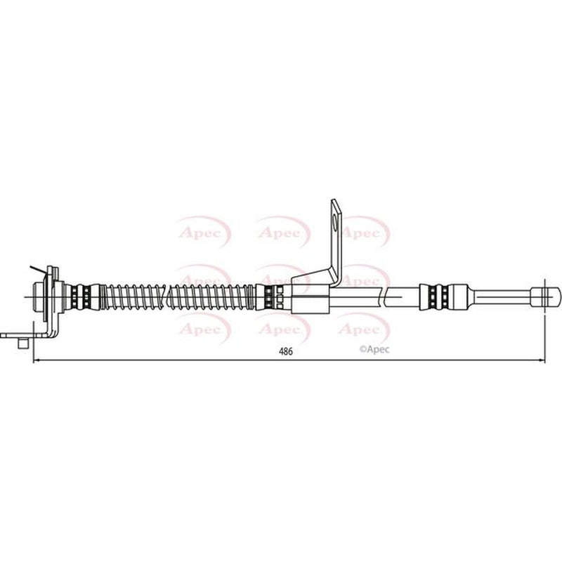 Apec Brake Hydraulic Hose Line Front Right HOS4139