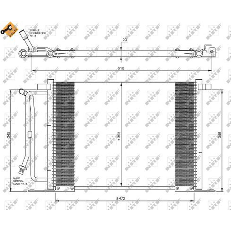 NRF Air Conditioning Condenser 35250