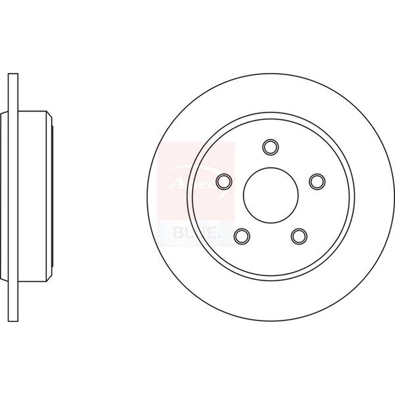 Apec 2 x Solid Rear Brake Discs SDK6529