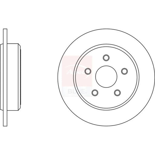 Apec 2 x Solid Rear Brake Discs SDK6529