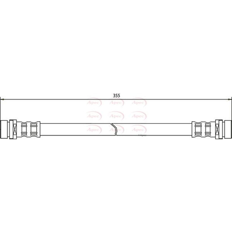 Apec Brake Hydraulic Hose Line Front HOS3086
