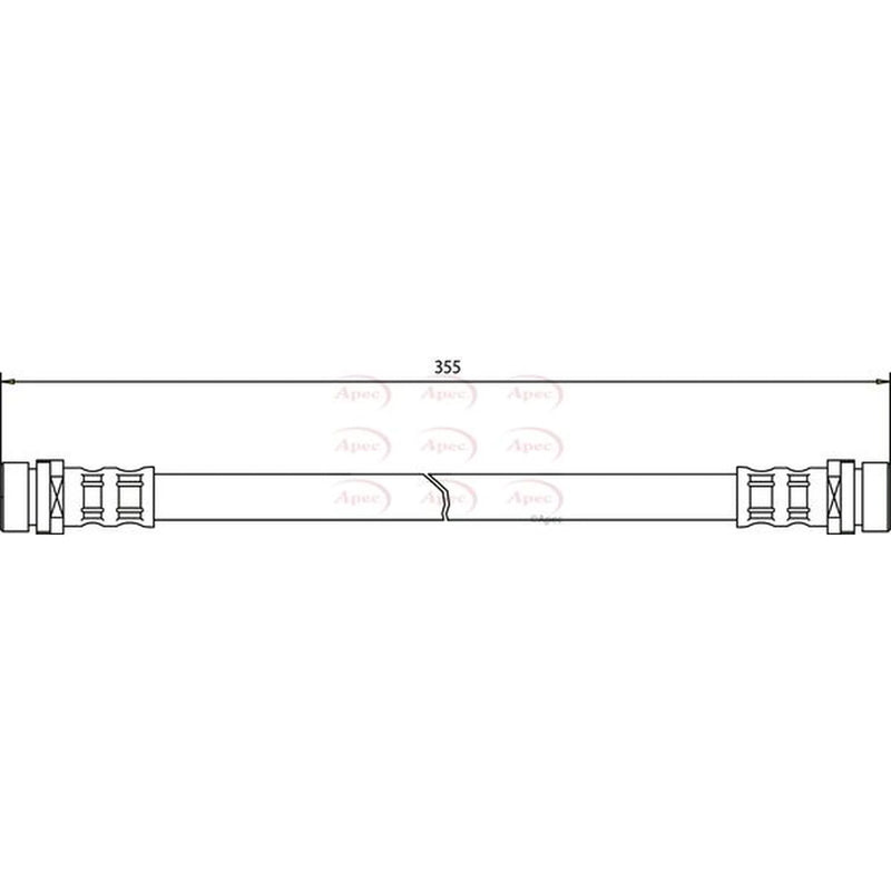 Apec Brake Hydraulic Hose Line Front HOS3086