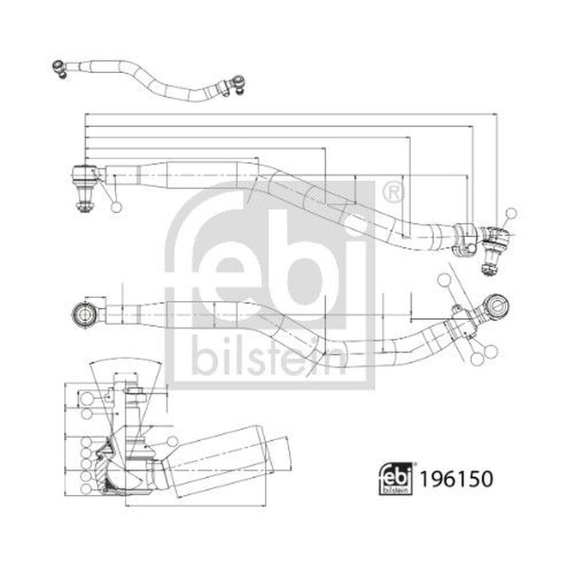 Febi Centre Rod Assembly Front 196150